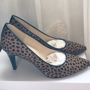 Leopard classic style pumps-made Italy-38/7.5M-NIB